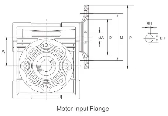Ep Nmrv Worm Gearbox With Output Flange